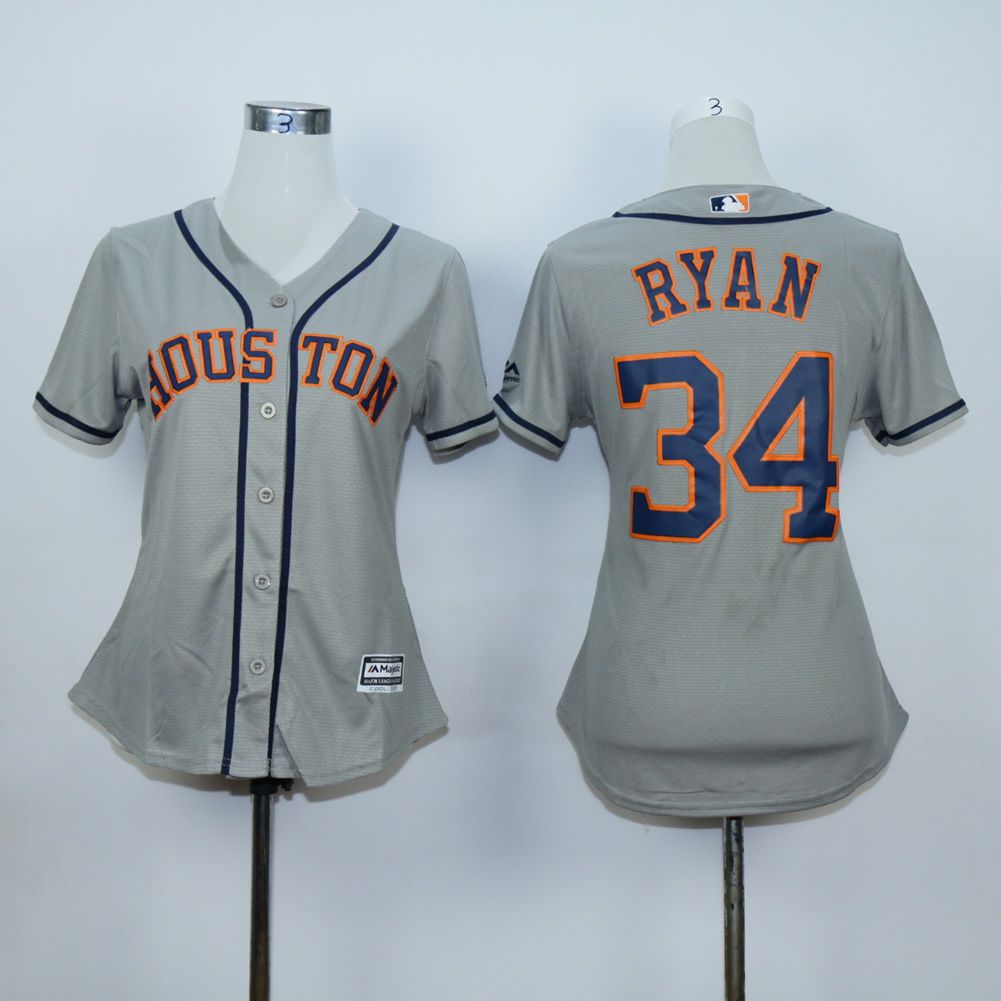 Women Houston Astros #34 Ryan Grey MLB Jerseys